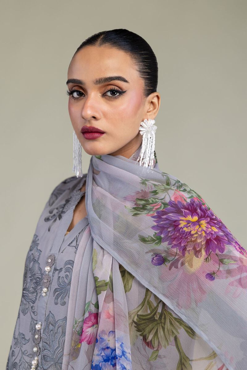 Embroidered | Chiffon | Floral Chiffon Dupatta | USD 30.00