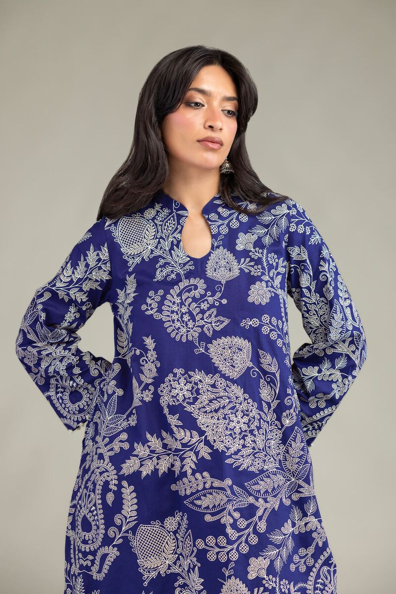 Cambric | Floral Navy Kurta | USD 45.00