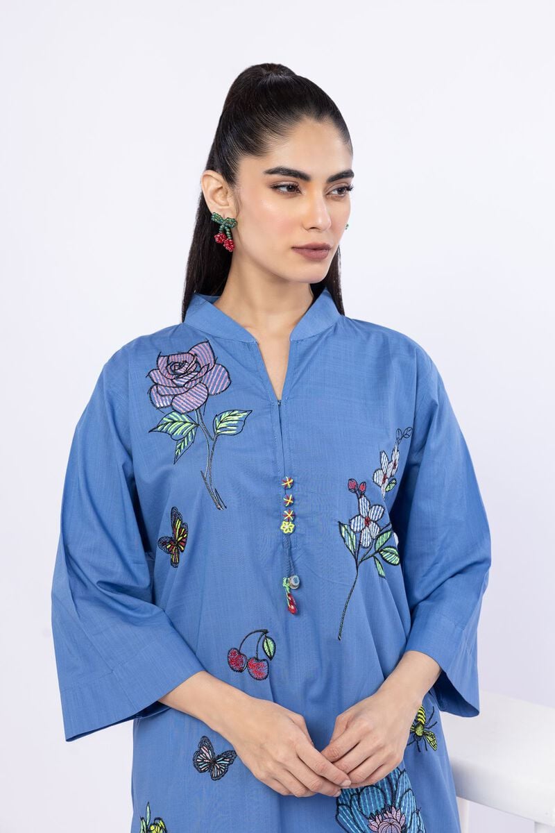 Embroidered | Crosshatch Poplin | Kurta | USD 15.00