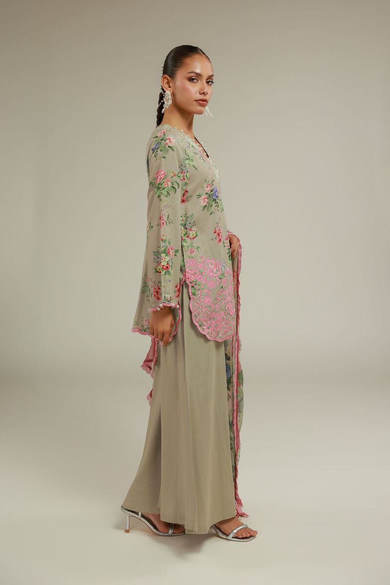 Embroidered | Raw Silk | Relaxed Summer Pants | USD 35.00