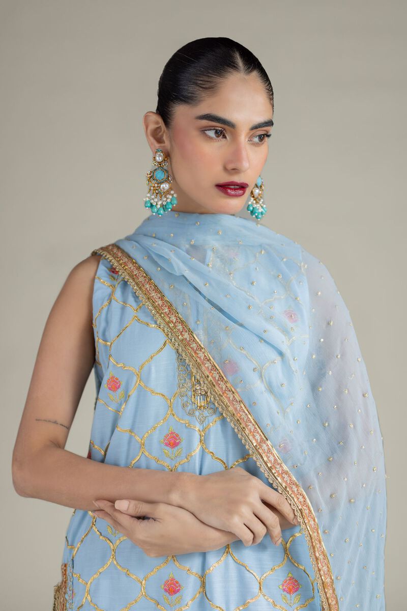 Embroidered | Raw Silk | Dupatta | USD 33.00