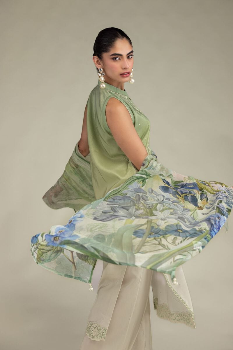 Embroidered | Chiffon | Floral Chiffon Dupatta | USD 30.00
