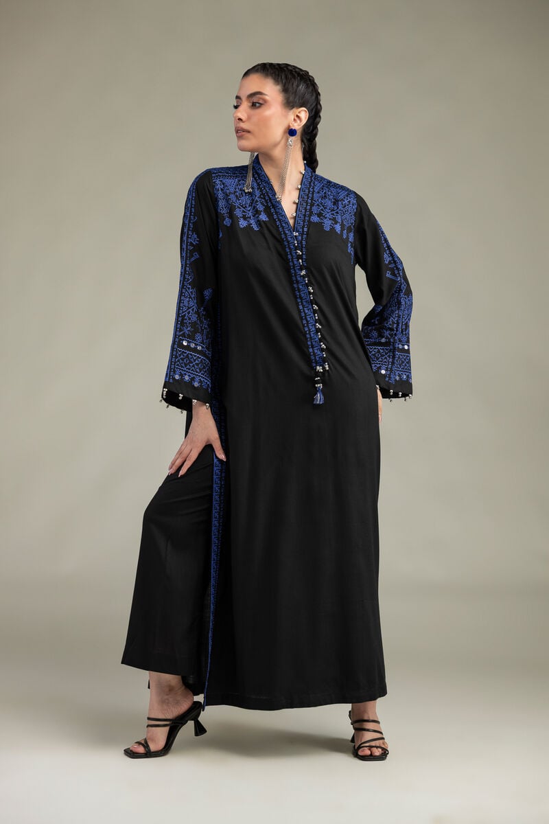 Embroidered | Raw Silk | Black Silk Pants | USD 35.00