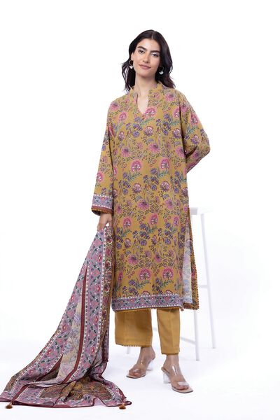 Printed | Karandi | Tailored 3 Piece | USD 50.00