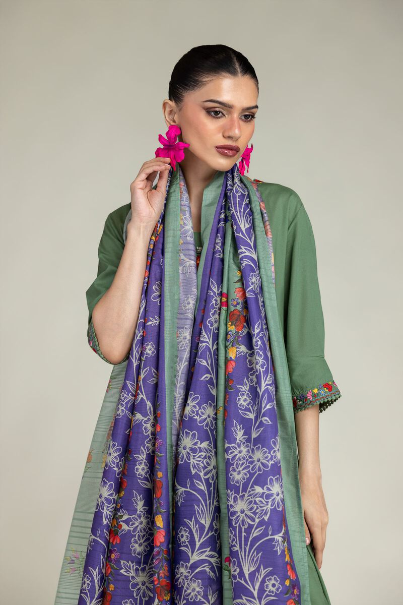 Embroidered | Polyester Silk | Floral Silk Dupatta | USD 30.00