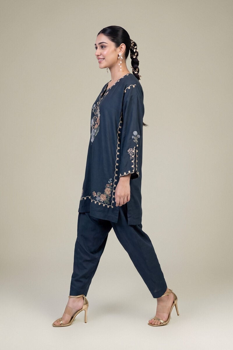 Embroidered | Raw Silk | Silk Solid Pants | USD 35.00