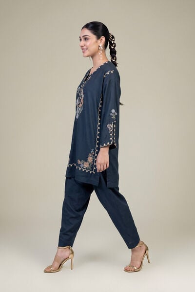 Embroidered | Raw Silk | Silk Solid Pants | USD 35.00
