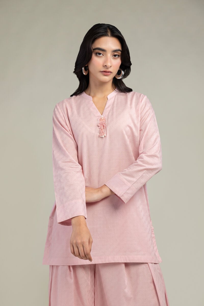 Dyed | Cotton Dobby | Solid V-Neck Kurta | USD 35.00