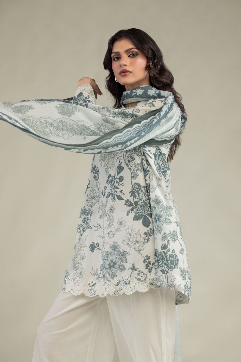 Embroidered | Lawn | Floral Lawn Dupatta | USD 25.00