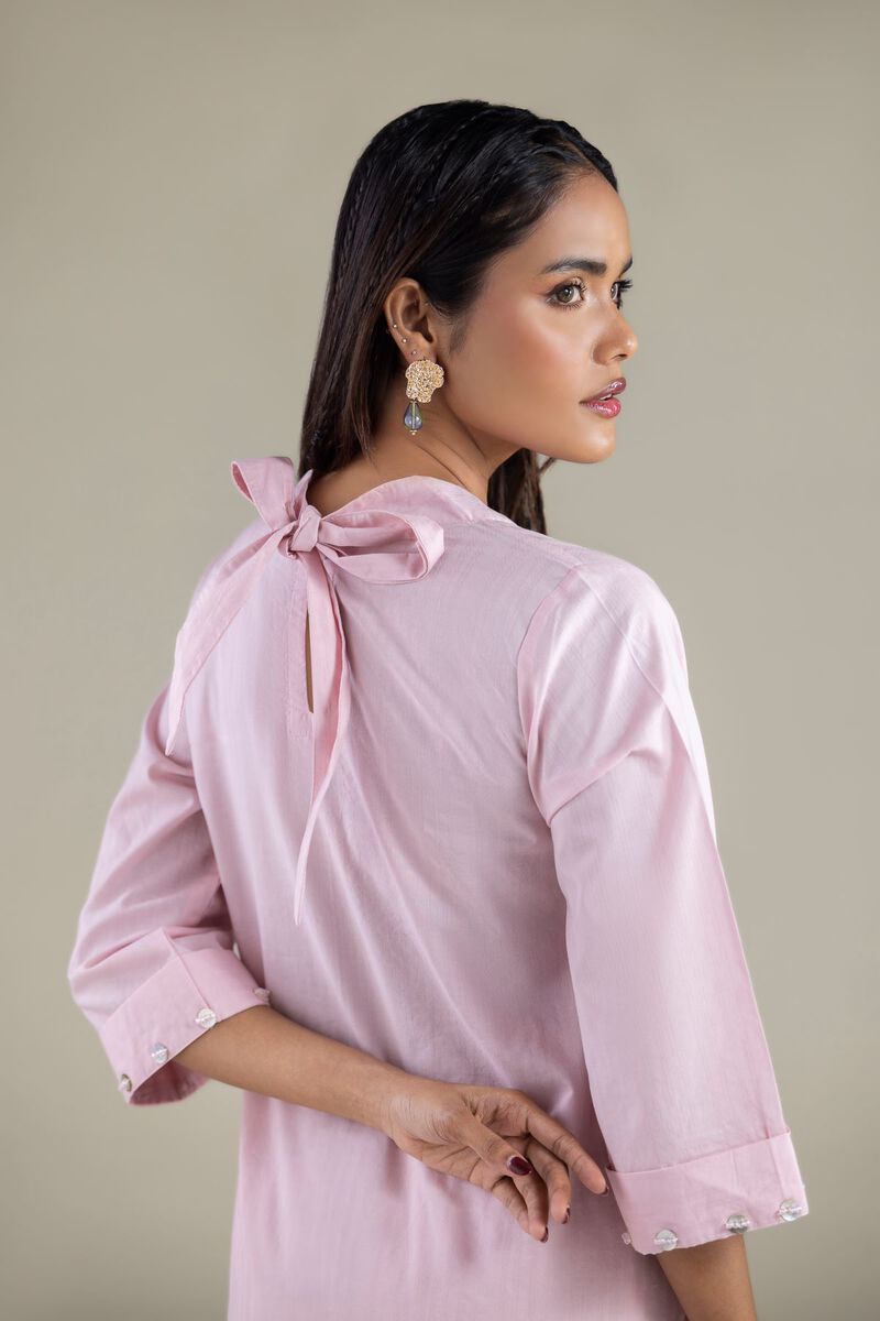 Embroidered | Cotton Dobby | Floral Threadwork Kurta | USD 40.00