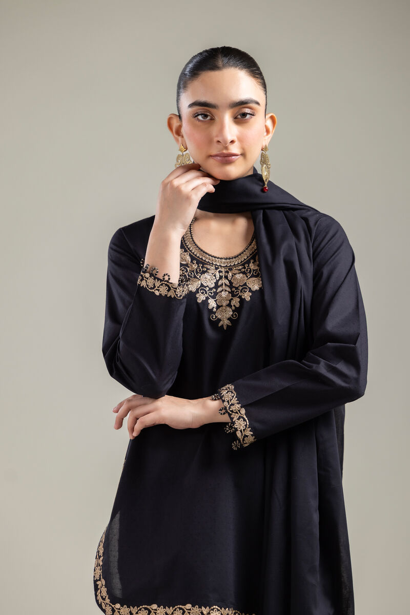 Embroidered | Lawn | Black Lawn Dupatta | USD 30.00