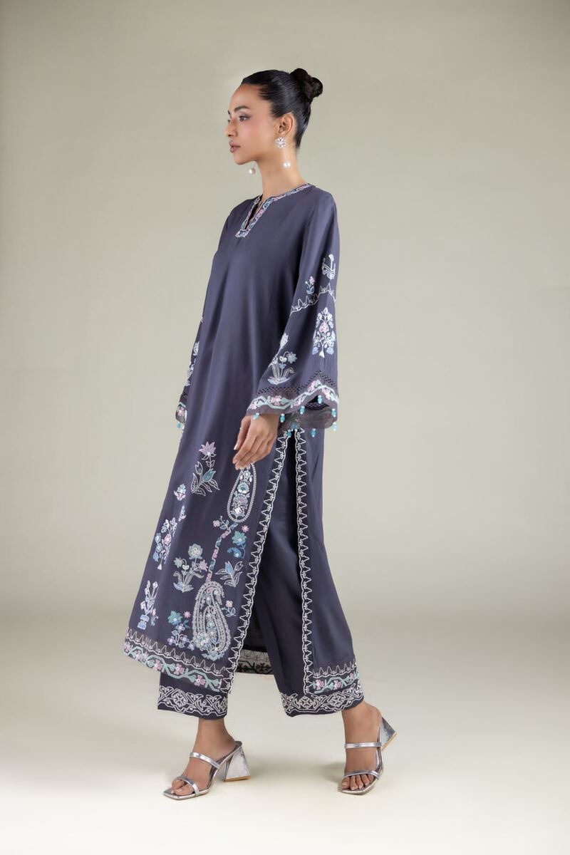 Embroidered | Raw Silk | Pants | USD 30.00