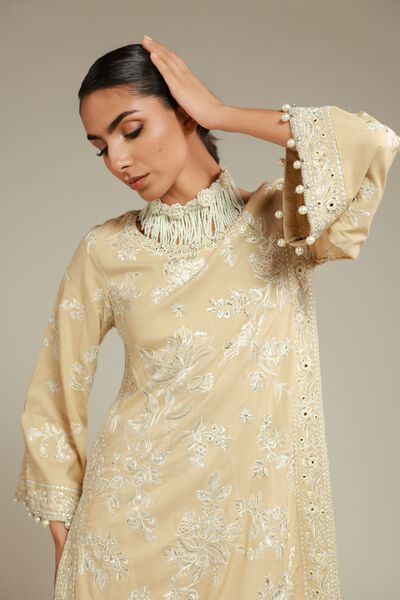 Embroidered | Raw Silk | Kurta | USD 70.00