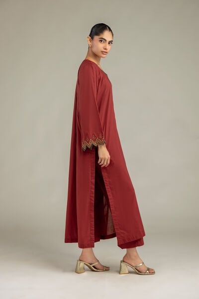 Embroidered | Cambric | Cambric Solid Pants | USD 30.00