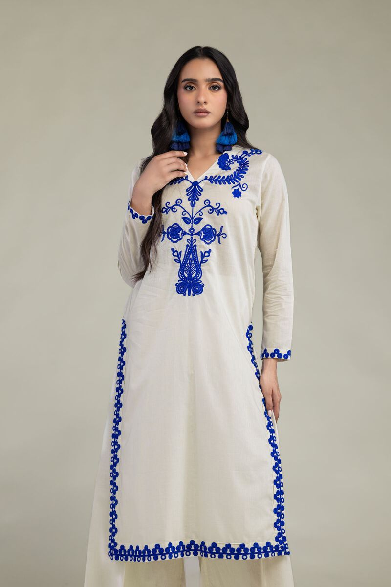 Embroidered | Cambric | Floral Cambric Kurta | USD 45.00