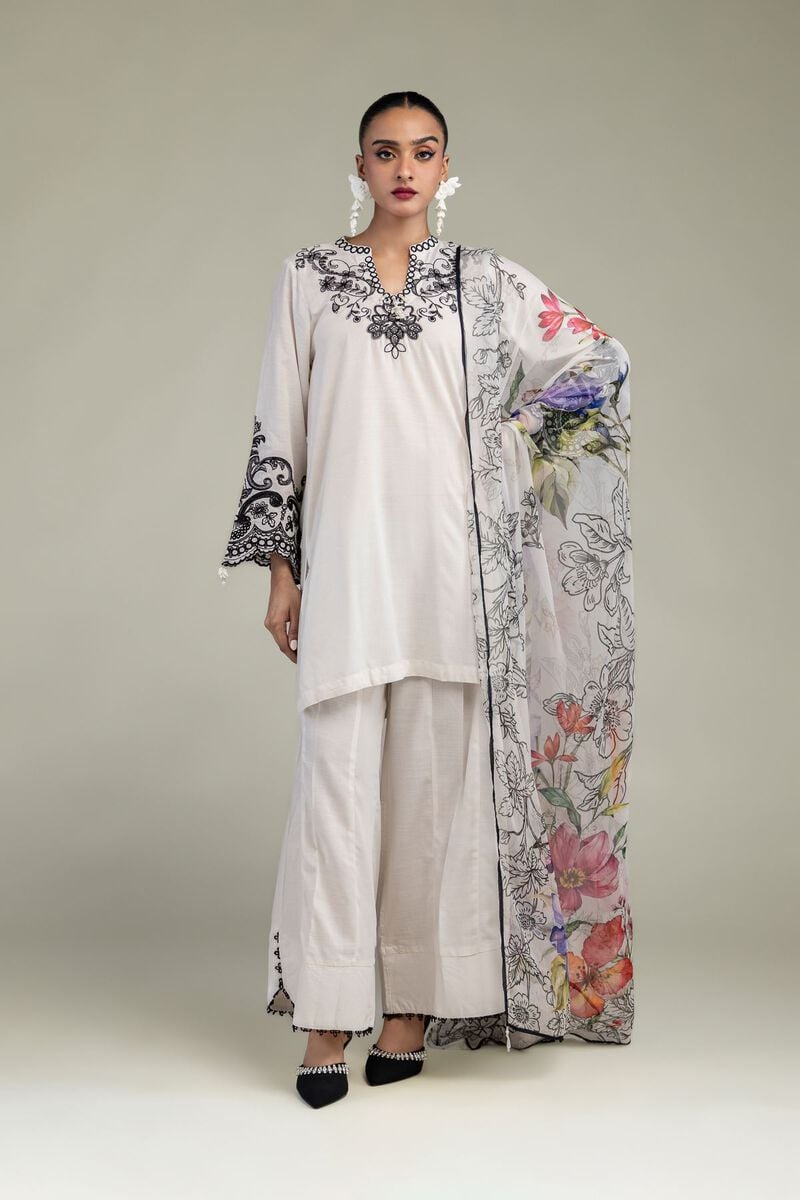 Embroidered | Chiffon | Floral Chiffon Dupatta | USD 30.00