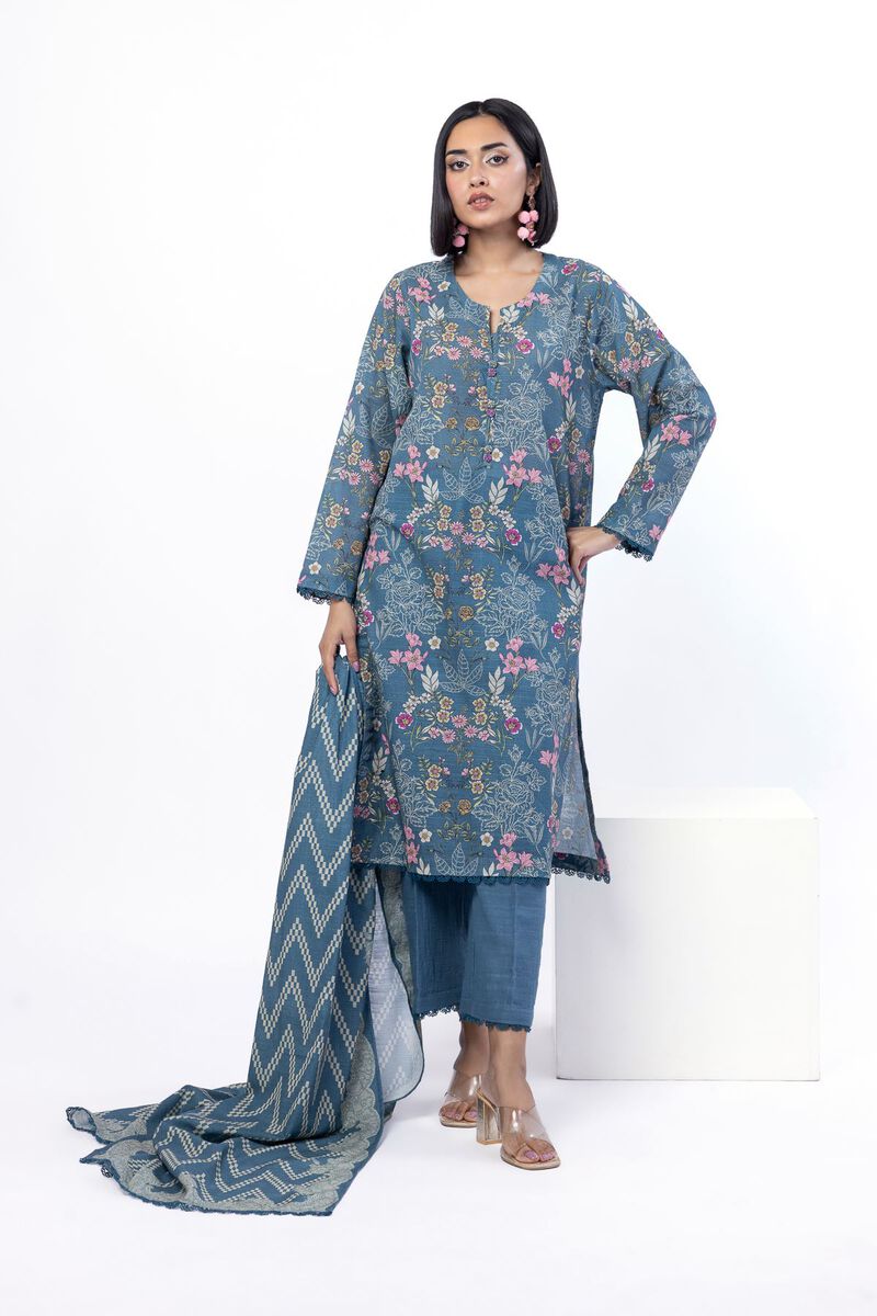Printed | Textured Cotton | Tailored 3 Piece | USD 45.00