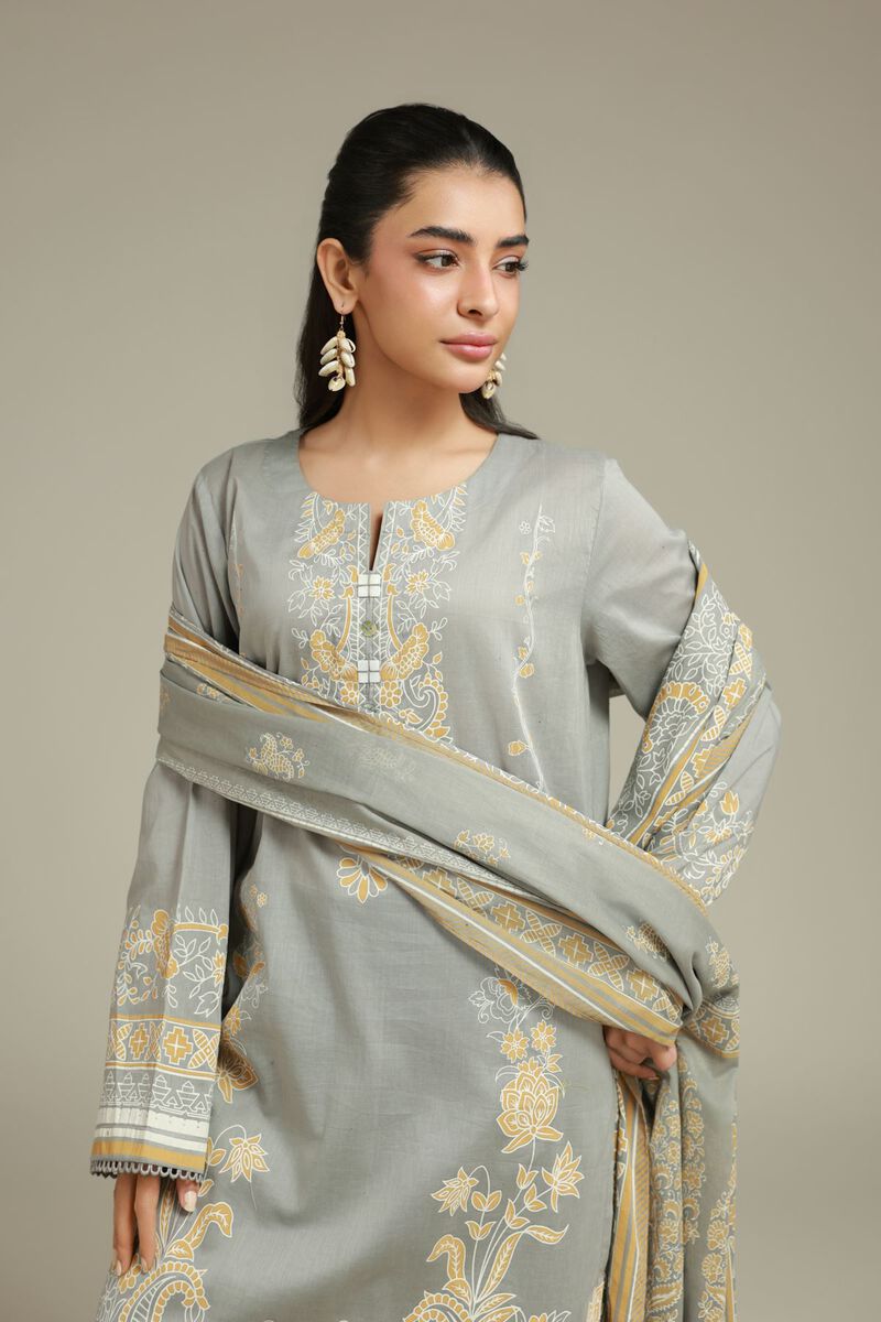 Printed | Cambric | 3-Piece Tailored Set | USD 65.00