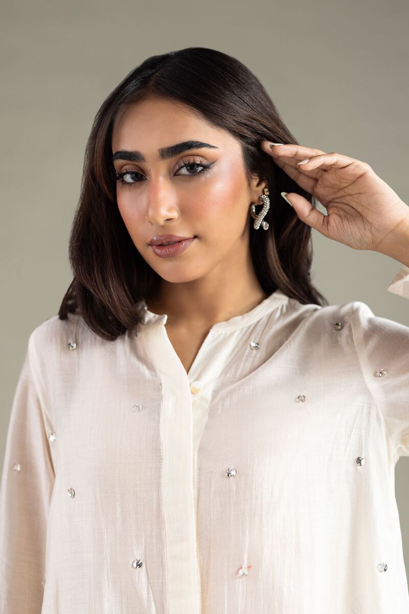 Embroidered | Raw Silk | Shirt | USD 17.50