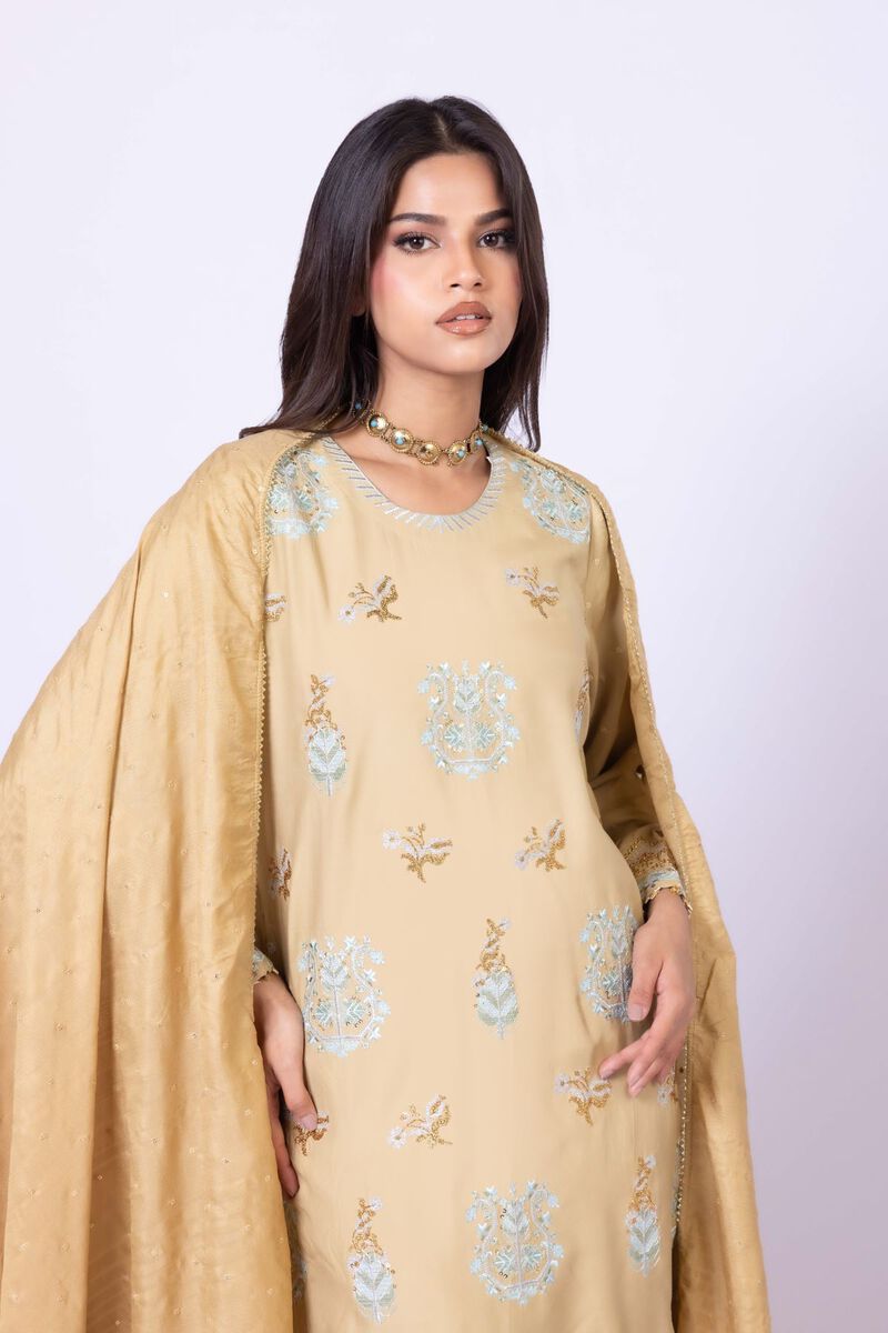 Embroidered | Tusser Silk | Dupatta | USD 25.00