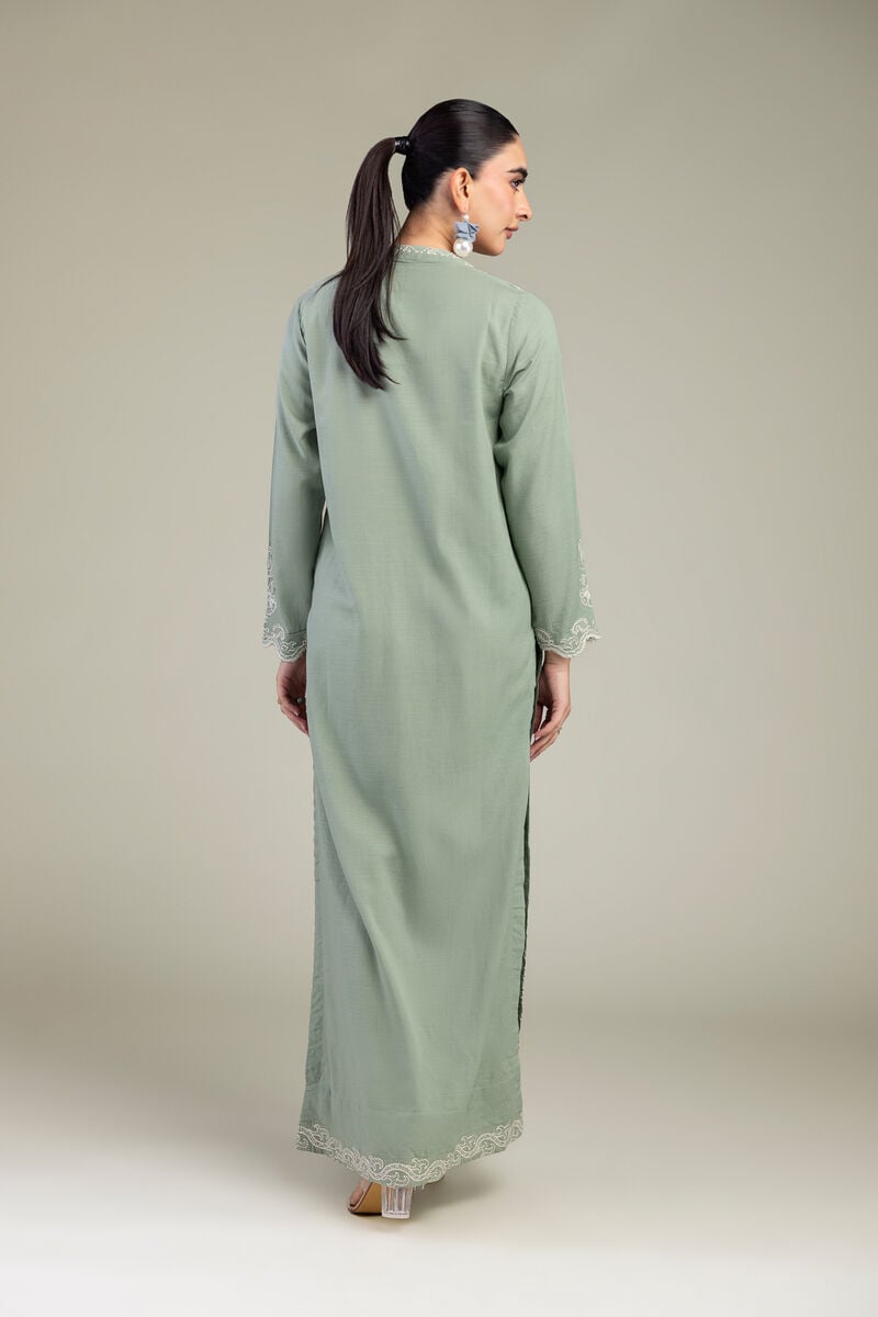 Embroidered | Raw Silk | Paisley Thread Kurta | USD 55.00
