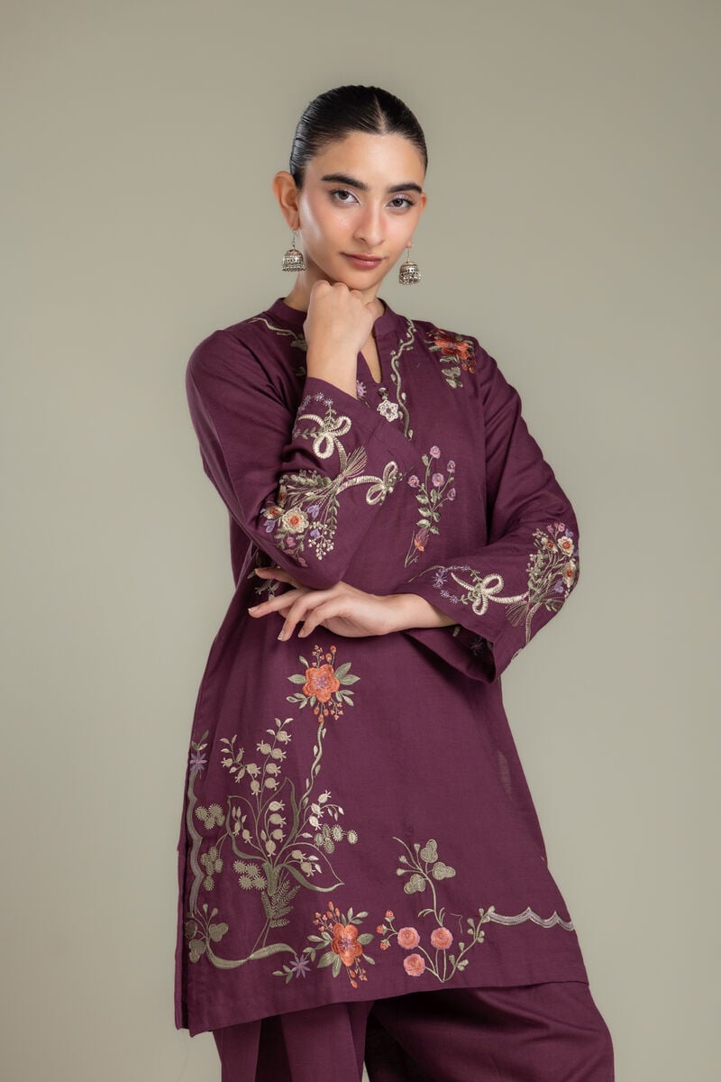 Embroidered | Light Khaddar | Fabrics 2 Piece | Top and Bottom | null