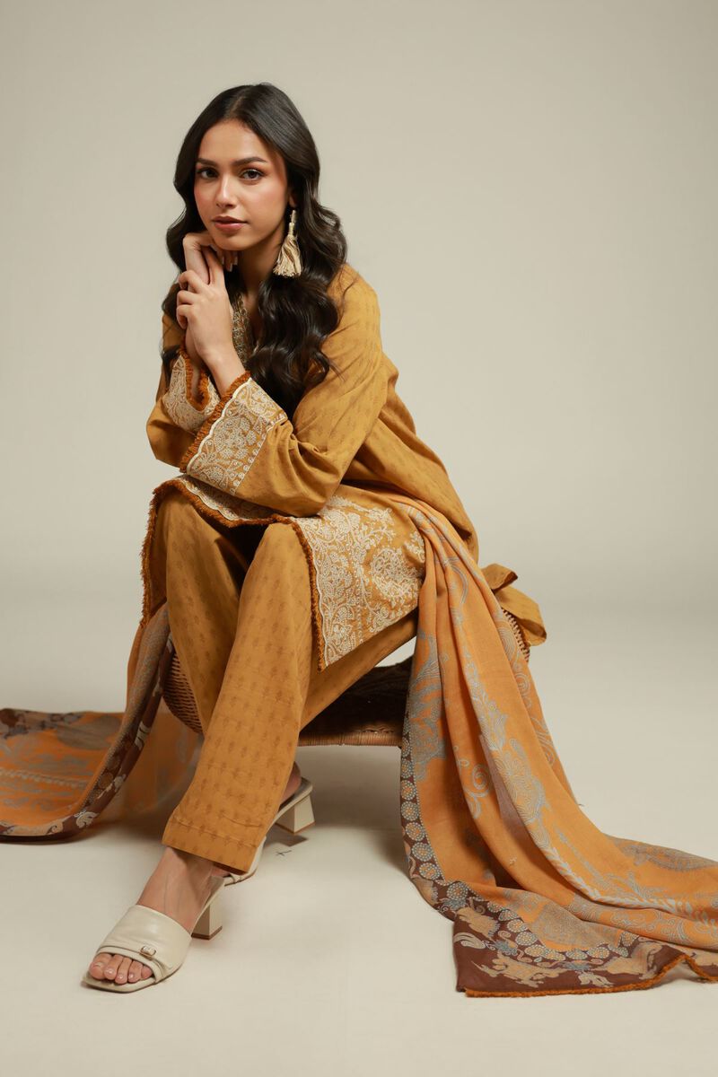 Embroidered | Dobby | Tailored 3-Piece Set | USD 85.00
