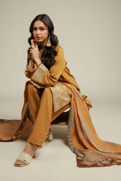 Embroidered | Dobby | Tailored 3-Piece Set | USD 85.00