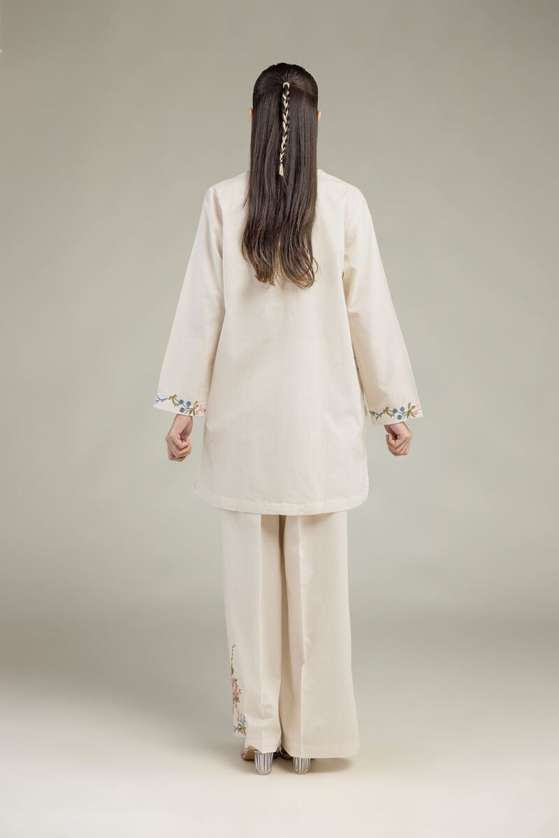 Embroidered | Cotton Dobby | Cotton V-Neck Kurta | USD 40.00