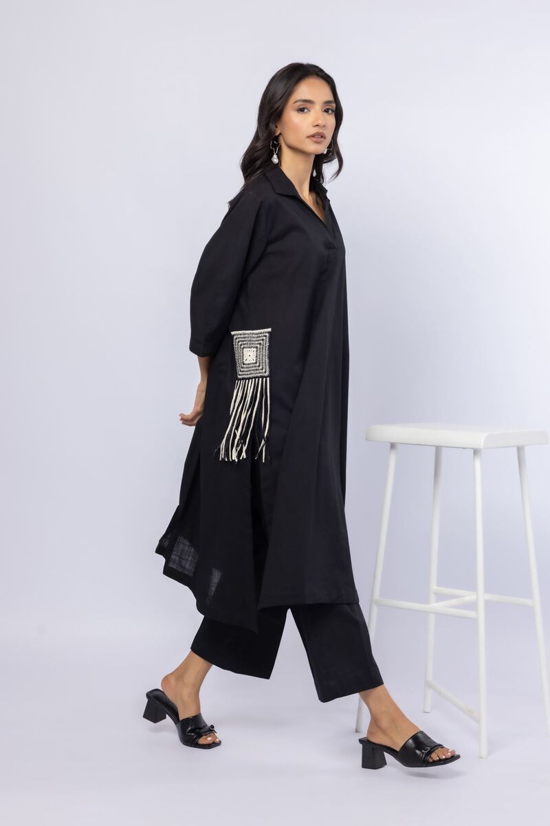 Embroidered | Crosshatch Poplin | Kurta | USD 17.50