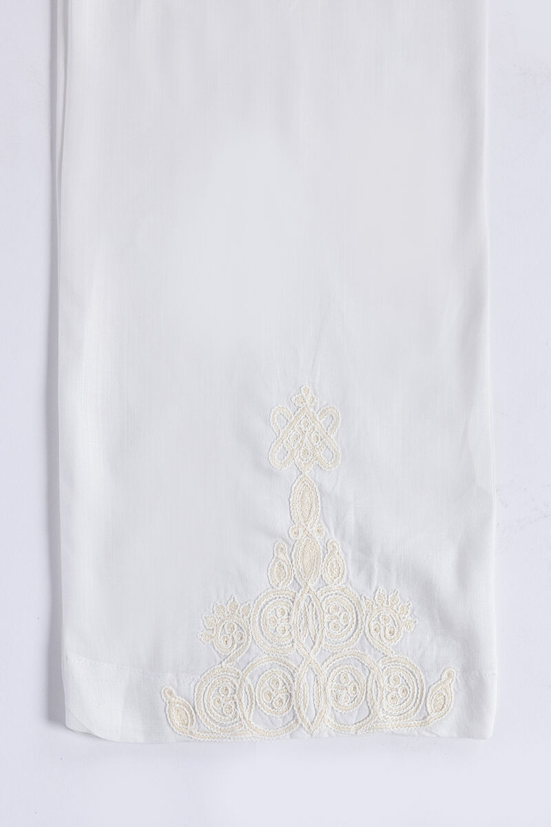 Embroidered | Crosshatch Raw Silk | Pants | USD 11.50