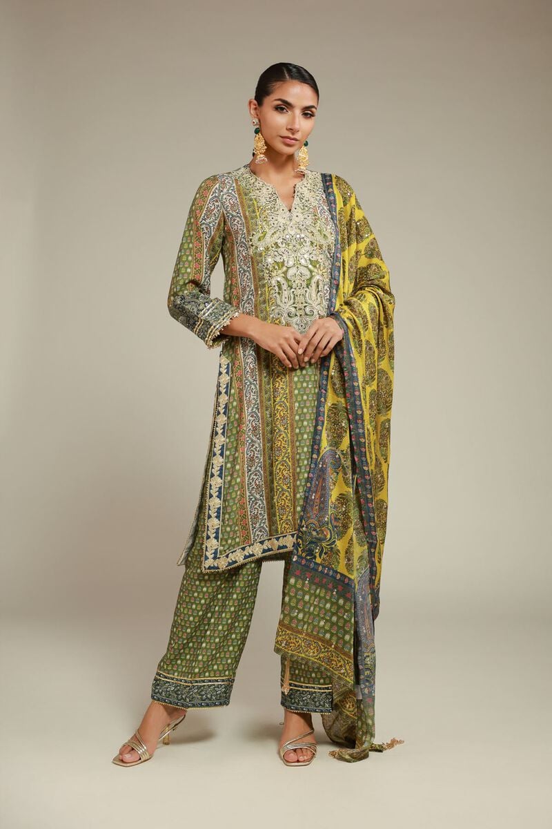 Embroidered | Raw Silk | 3 Piece Co-ord Set | USD 145.00