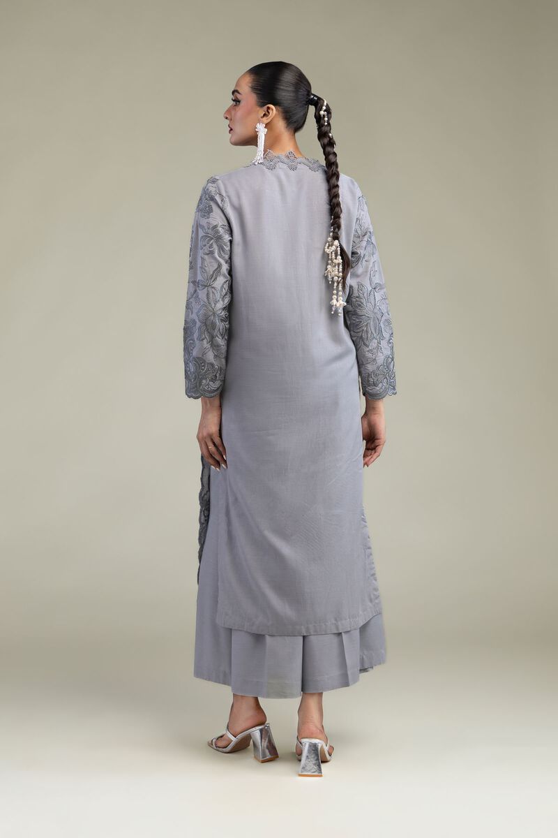 Embroidered | Raw Silk | Floral Silk Kurta | USD 70.00