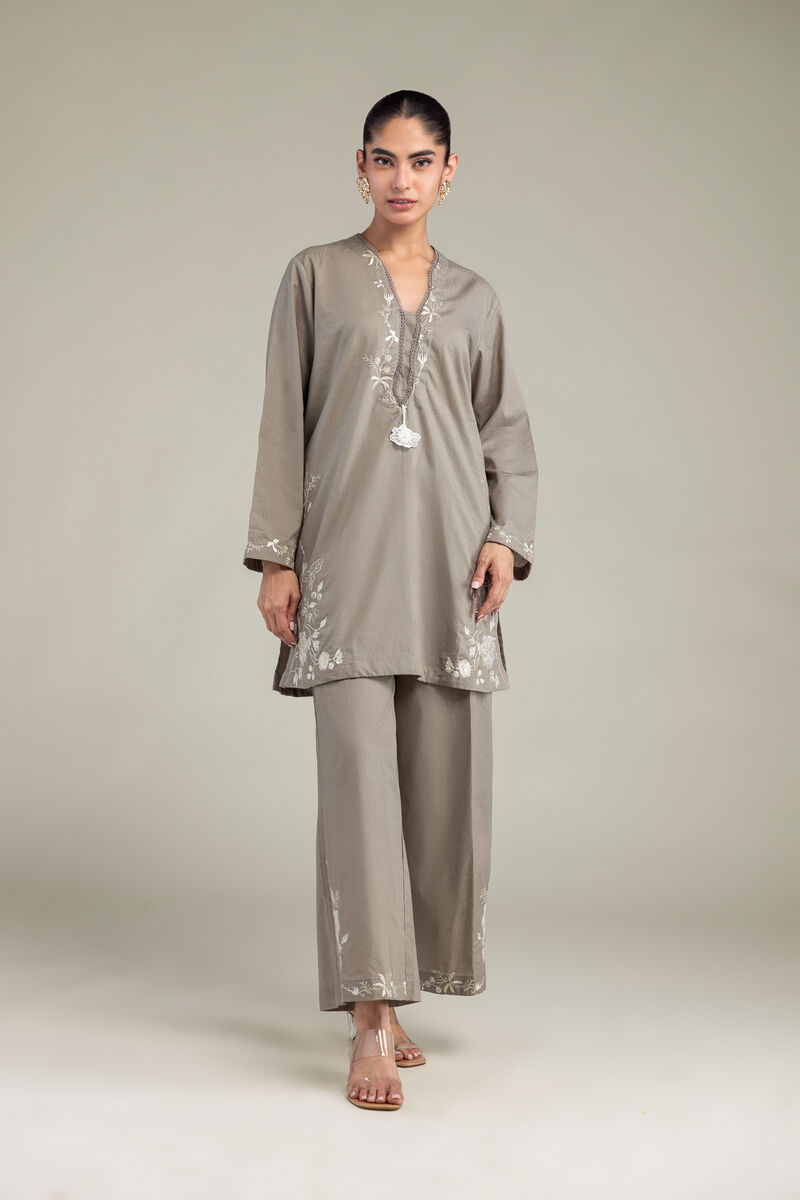 Embroidered | Cotton Dobby | Floral Cotton Pants | USD 30.00