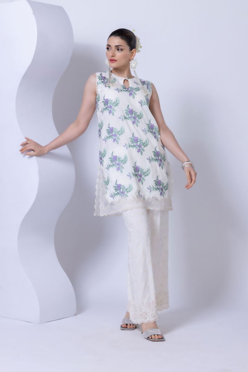 Embroidered | Crosshatch Raw Silk | Kurta | USD 22.50