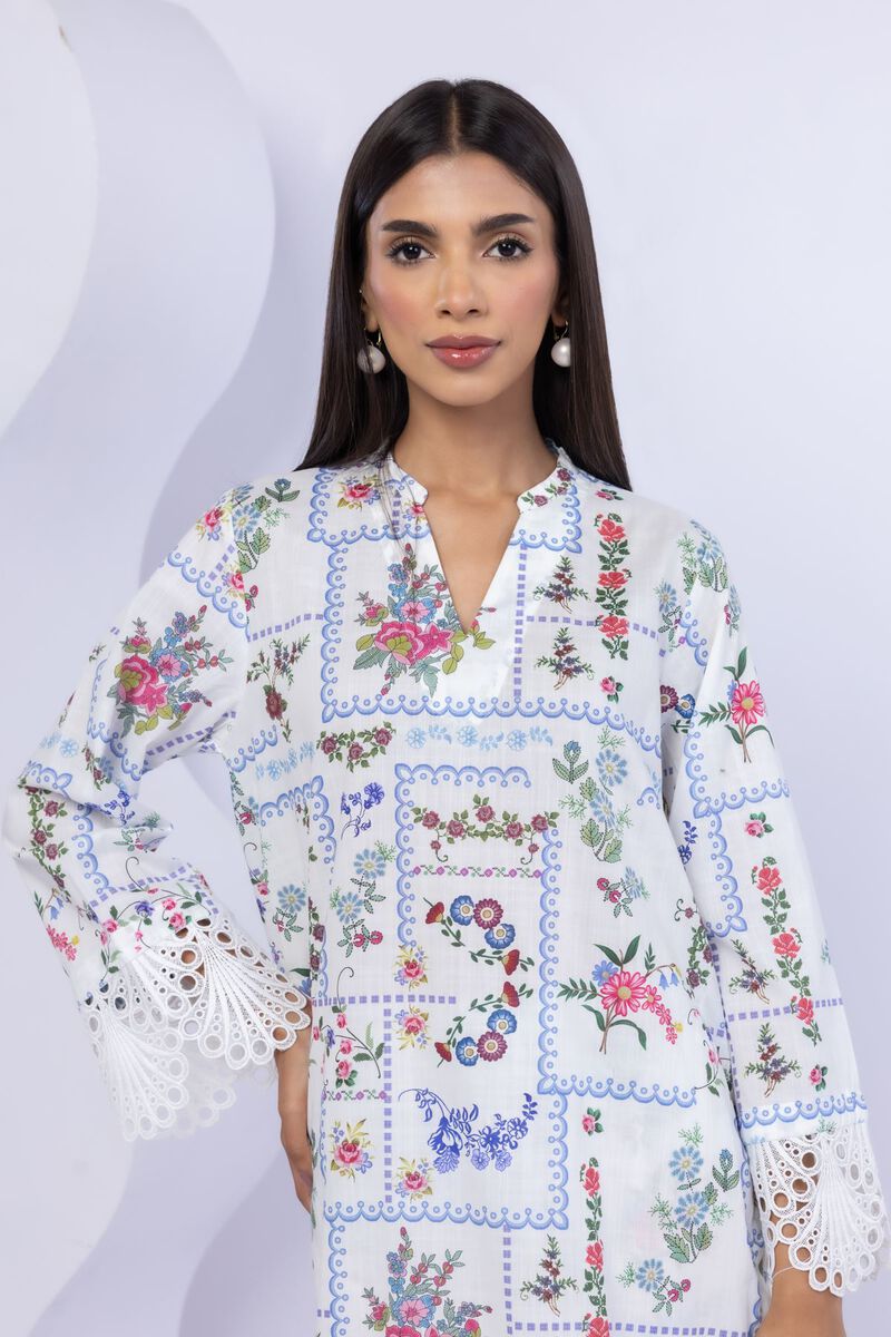 Embroidered | Crosshatch Poplin | Kurta | USD 30.00