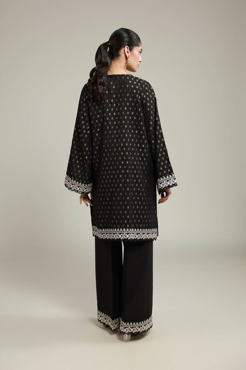 Embroidered | Jacquard | Black Tailored Set | USD 70.00