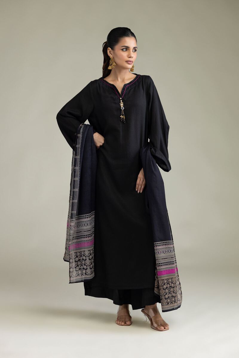 Dyed | Cotton Dobby | Black 3-Piece Tailored | USD 65.00
