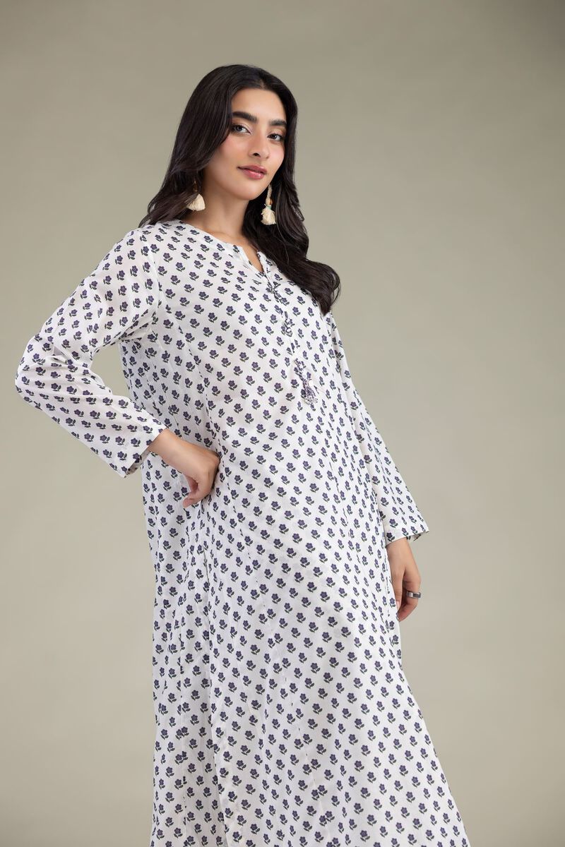 Printed | Cambric | White Cambric Kurta | USD 35.00