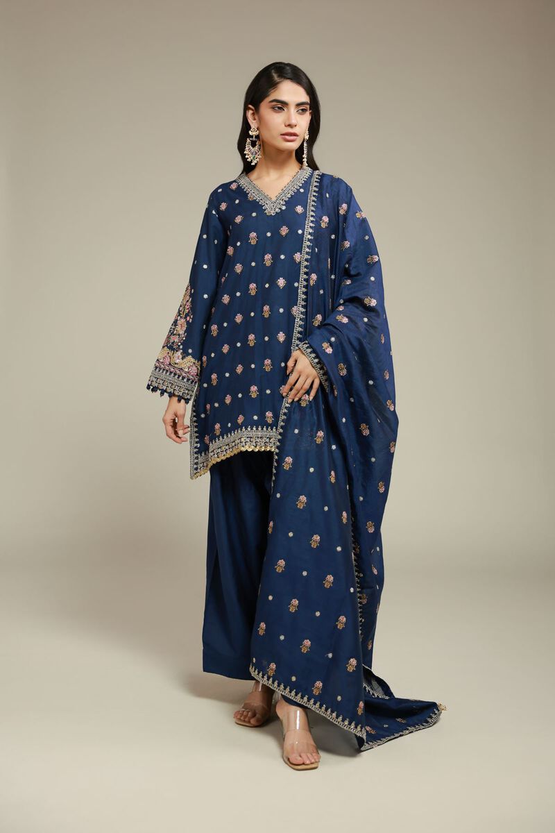 Embroidered | Raw Silk | 3 Piece Co-ord Set | USD 125.00