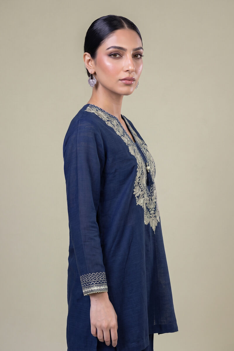 Embroidered | Light Khaddar | Navy Khaddar Kurta | USD 45.00