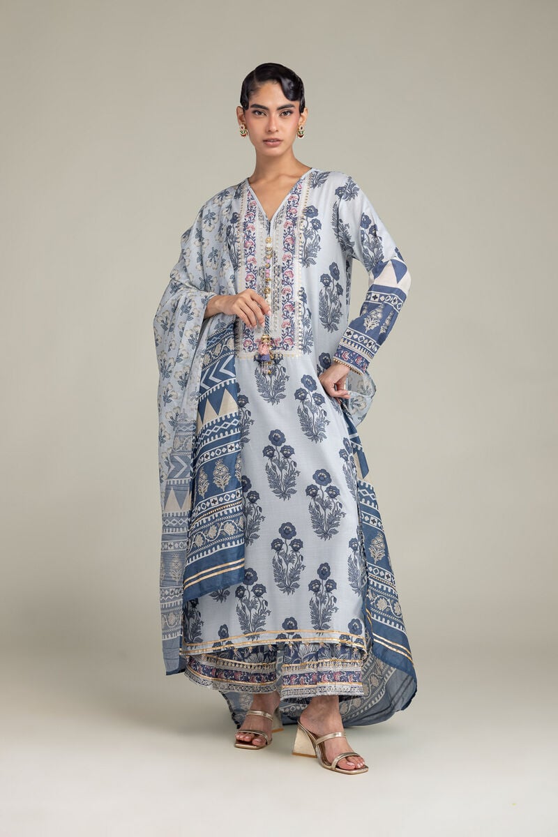 Embroidered | Polyester Silk | Floral Silk Dupatta | USD 35.00