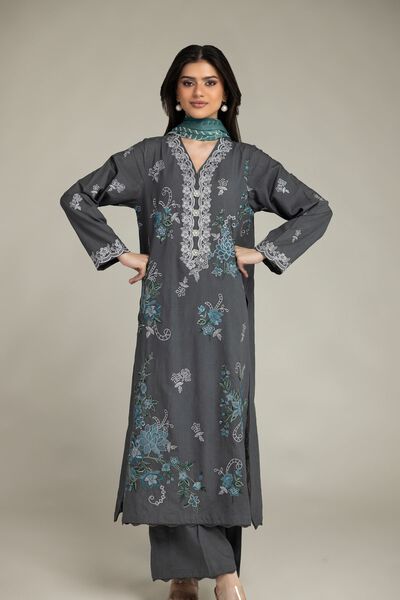 Embroidered | Cambric | Cambric Tailored 3-Piece | USD 85.00