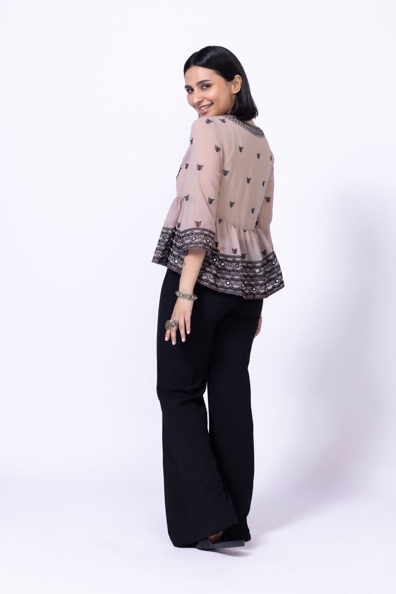 Embroidered | Georgette Chiffon | Blouse | USD 9.00