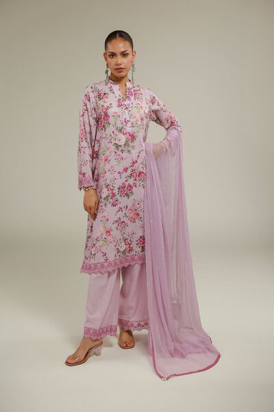 Embroidered | Raw Silk | Embroidered Lace Pants | USD 30.00