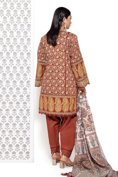 Embroidered | Cotton Satin | Tailored 3 Piece | USD 42.50