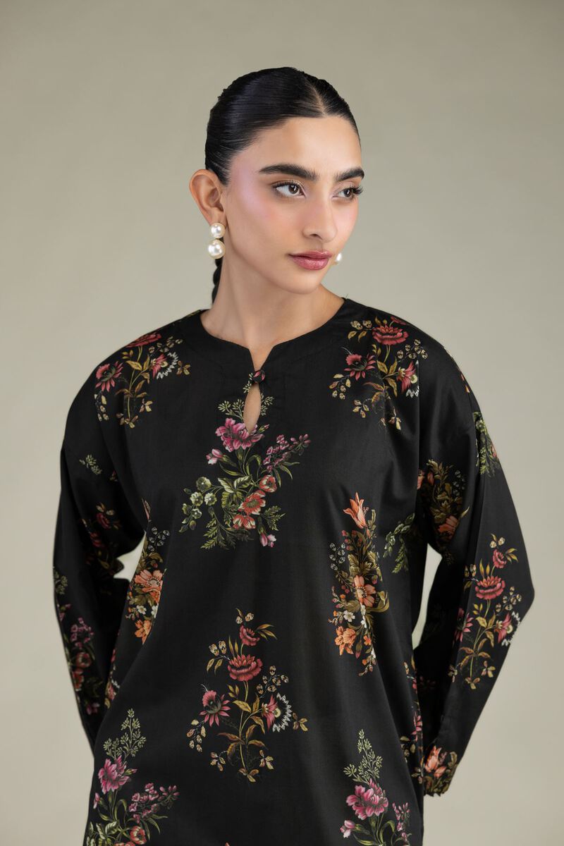 Printed | Cambric | Black Cambric Kurta | USD 35.00