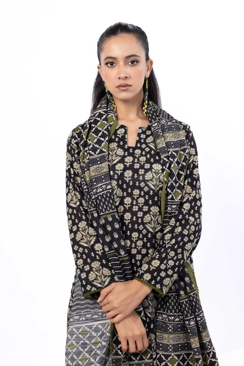 Printed | Light Khaddar | Tailored 3 Piece | USD 45.00