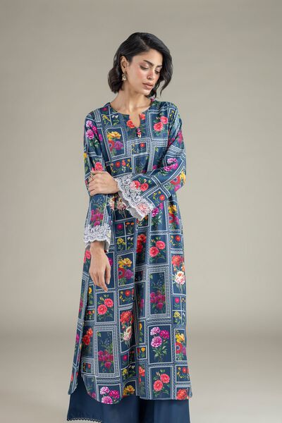 Embroidered | Marina | Floral Geometric Kurta | USD 30.00
