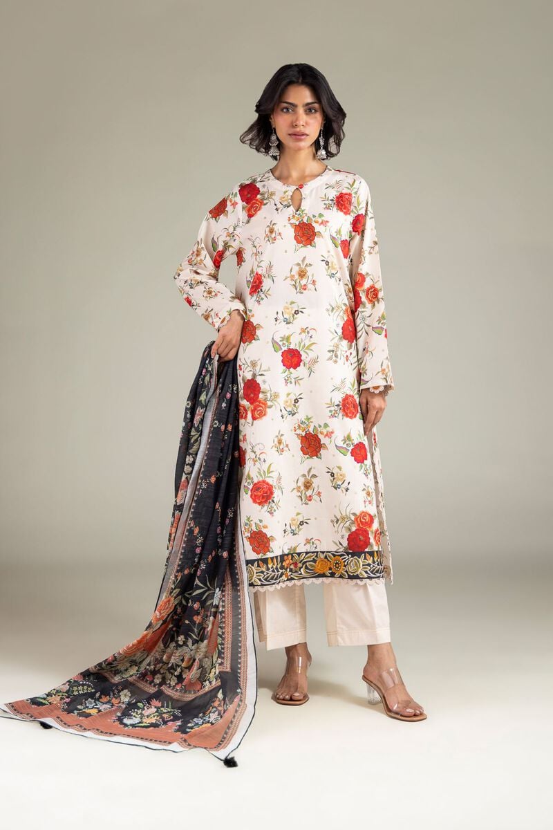 Embroidered | Cambric | Floral Tailored Set | USD 80.00